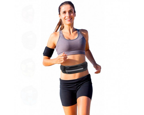 Сумка для бігу на пояс RunningBag Вологостійка Black (36156211) Сумка для бігу на пояс RunningBag Вологостійка Black (36156211)