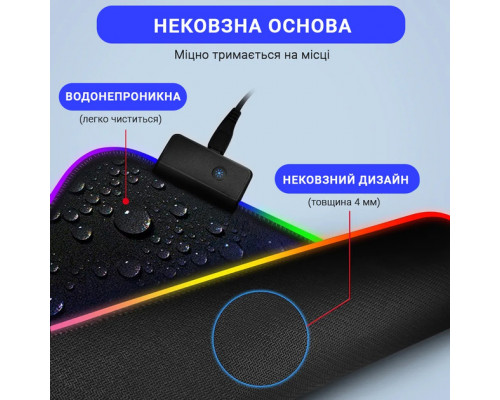 Ігрова поверхня з RGB підсвіткою FeelTouch Black Ігрова поверхня з RGB підсвіткою FeelTouch Black