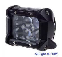 Світлодіодна фара AllLight 4D 18W 6chip CREE дальній 9-30V