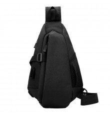 Рюкзак на одне плече No Brand 905 32х22 см Black 13056-84488