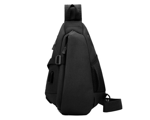 Рюкзак на одне плече No Brand 905 32х22 см Black 13056-84488