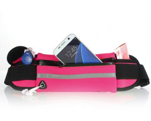 Сумка для бігу на пояс RunningBag Вологостійка Pink (361572)
