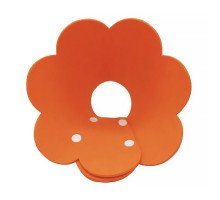 М'який комір-подушка для кішок Lesko DT-1063 Flower XL Orange післяопераційний