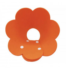 М'який комір-подушка для кішок Lesko DT-1063 Flower XL Orange післяопераційний