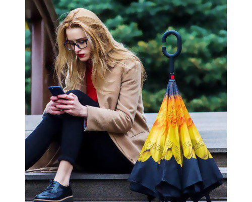 Розумна парасолька Up-Brella Жовта Квітка (2907-7783) Розумна парасолька Up-Brella Жовта Квітка (2907-7783)