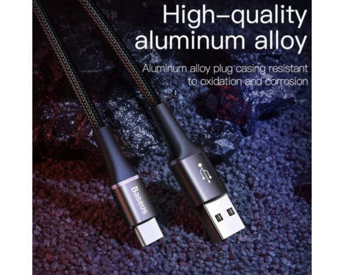 Зарядка USB кабель Bаseus для синхронізації і зарядки Android і інших пристроїв USB Type-C з led підсвічуванням 2 м Чорний Зарядка USB кабель Bаseus для синхронізації і зарядки Android і інших пристроїв USB Type-C з led підсвічуванням 2 м Чорний