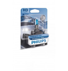 Автолампа PHILIPS 12336WVUB1 H3 55W 12V WhiteVision ultra +60% (3900K) B1