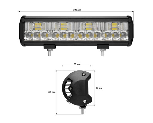 Світлодіодна фара Starlight JR-K-72W 9-32V combo Світлодіодна фара Starlight JR-K-72W 9-32V combo
