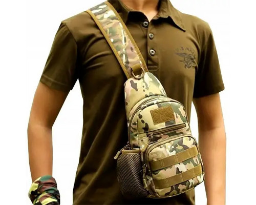 Рюкзак тактичний на одне плече Aokali Outdoor A14 20L Camouflage CP Рюкзак тактичний на одне плече Aokali Outdoor A14 20L Camouflage CP