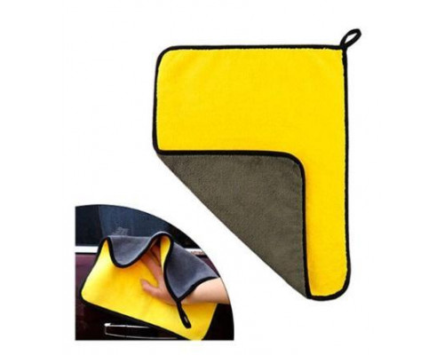 Набір мікрофібри двосторонньої iBlue 40х30 см 10 шт Жовто-сірий (С050524-10)