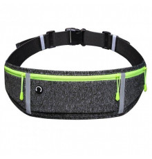 Спортивна сумка для бігу на пояс RunBag з 3 кишенями Grey (050330)