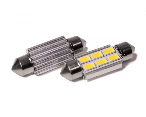 Світлодіодна лампа StarLight T11 6 діодів 5630 1W 12V WHITE / 36mm / мультиполярна Світлодіодна лампа StarLight T11 6 діодів 5630 1W 12V WHITE / 36mm / мультиполярна