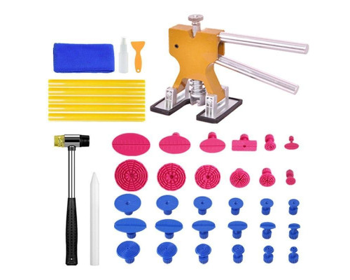 Набір рихтувальних інструментів Icar молоток + мініліфтер з грибками 41 предмет Різнокольоровий (С051263)