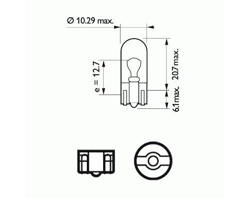 Автолампа ук. PHILIPS 13961CP W5W 24V 5W W2, 1X9, 5d Автолампа ук. PHILIPS 13961CP W5W 24V 5W W2, 1X9, 5d