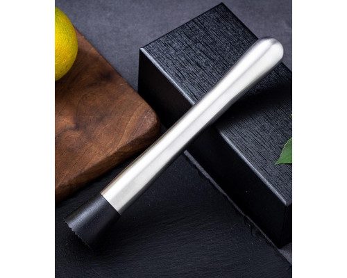 Мадлер для коктейлів BAR товкушка для бару 20.8 см Сріблястий (C051207)