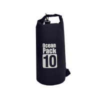 Водонепроникна сумка рюкзак гермомішок з шлейкою на плече Ocean Pack 10 л Black (5535821510)