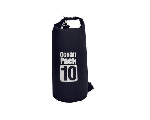 Водонепроникна сумка рюкзак гермомішок з шлейкою на плече Ocean Pack 10 л Black (5535821510) Водонепроникна сумка рюкзак гермомішок з шлейкою на плече Ocean Pack 10 л Black (5535821510)