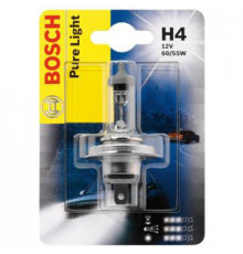 Автолампа BOSCH Pure Light H4 60/55W 12V P43t (1987301001) 1шт./блістер