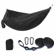 Гамак туристичний двомісний підвісний Camp 270x140 см Чорний (C051060)