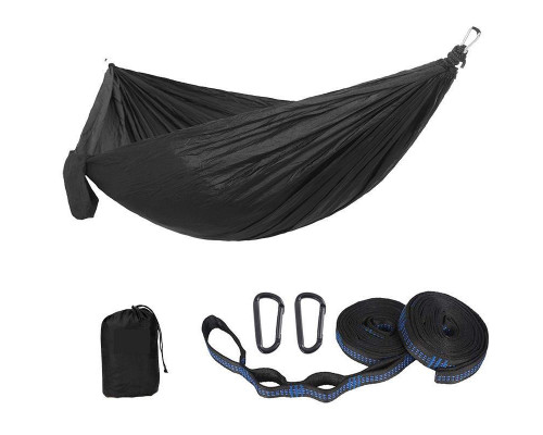 Гамак туристичний двомісний підвісний Camp 270x140 см Чорний (C051060)