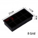 Форма для льоду силіконова Ice Кубики 8 комірок 21x11.5x5 см Чорний (C051352)