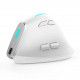 Вертикальна миша бездротова Zelotes F-36 з акумулятором та RGB підсвічуванням 2,4G+Bluetooth White