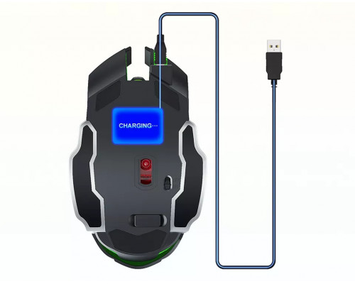 Миша бездротова ігрова з підсвічуванням T-Wolf Q13 Black 2,4G+Bluetooth Миша бездротова ігрова з підсвічуванням T-Wolf Q13 Black 2,4G+Bluetooth