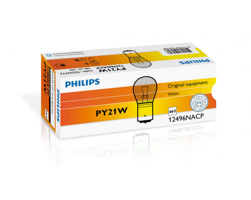 Автолампа ук. PHILIPS 12496NACP PY21W 12V 21W BAU15s Amber Автолампа ук. PHILIPS 12496NACP PY21W 12V 21W BAU15s Amber