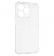 Силіконовий протиударний чохол панель + скло 9Н на Iphone 14 Pro Max прозорий Case (5747457457)