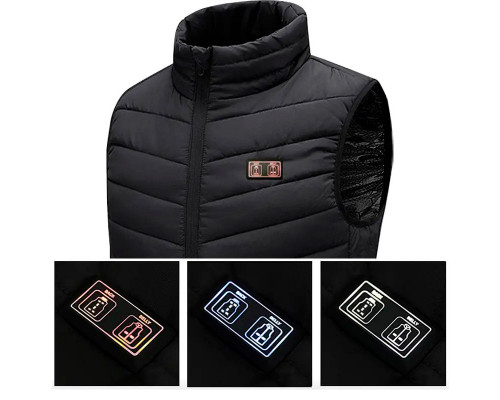 Жилетка з підігрівом Lesko M01-9S 5XL Black Жилетка з підігрівом Lesko M01-9S 5XL Black