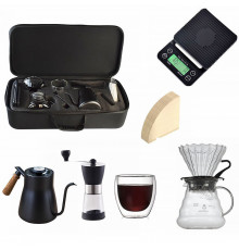 Дорожній кавовий набір Ecocoffee TS-01 Black із 7 предметів