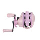Котушка рибальська мультиплікаторна yumoshi AK 201 Pink-Black Left 6294-85958