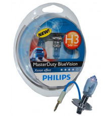 Автолампа PHILIPS 13336MDBVS2 H3 70W 24V PK22s MasterDuty BlueVision