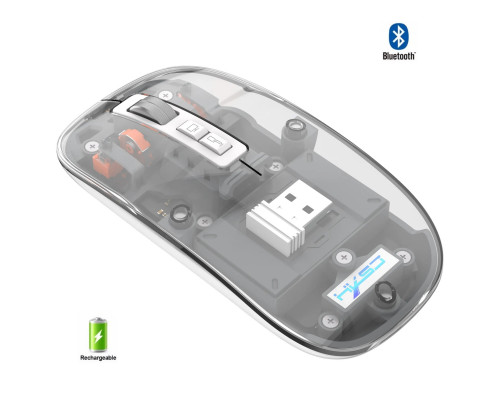 Мишка бездротова безшумна HXSJ Т900 з акумулятором 2,4G+Bluetooth Мишка бездротова безшумна HXSJ Т900 з акумулятором 2,4G+Bluetooth