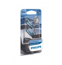 Автолампа Philips 12961WVUB2 W5W 12V W2.1X9.5d WhiteVision ultra +60% (3300K) 2шт./блістер