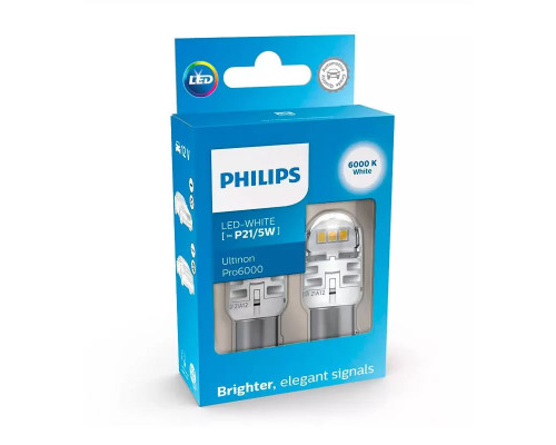 Комплект світлодіодних ламп Philips 11499CU60X2 P21/5W LED Ultinon Pro6000 SI 12V BAY15d white Комплект світлодіодних ламп Philips 11499CU60X2 P21/5W LED Ultinon Pro6000 SI 12V BAY15d white