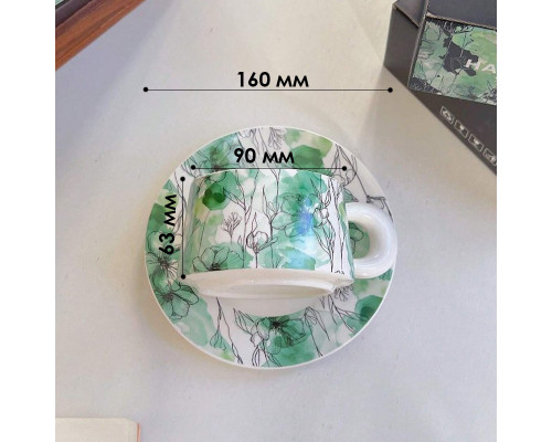 Кавовий набір Qinglan Ruomeng 250 мл White-Green 13151-83890