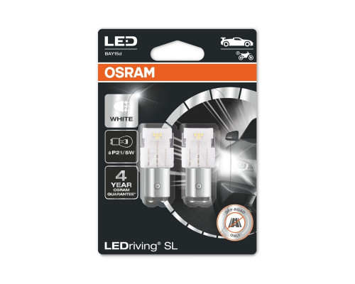 Комплект світлодіодних ламп Osram LEDriving SL 7528DWP-02b P21/5W 12V BAY15d White Комплект світлодіодних ламп Osram LEDriving SL 7528DWP-02b P21/5W 12V BAY15d White