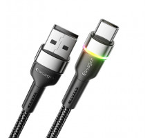 Зарядка USB кабель Essager для синхронізації та заряджання Android та інших пристроїв USB Type-C 50 cм Чорний