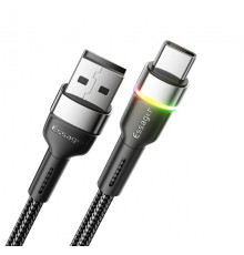Зарядка USB кабель Essager для синхронізації та заряджання Android та інших пристроїв USB Type-C 50 cм Чорний
