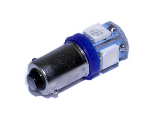 Світлодіодна лампа AllLight T 8.5 5 діодів 5050 BA9S 12V BLUE Світлодіодна лампа AllLight T 8.5 5 діодів 5050 BA9S 12V BLUE