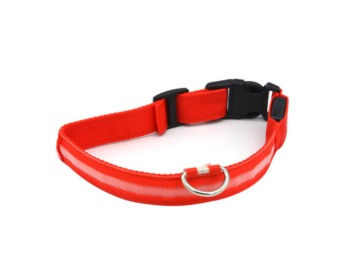 Світлодіодний LED нашийник Lesko Red L USB Світлодіодний LED нашийник Lesko Red L USB