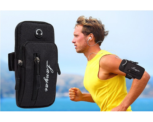 Сумка для бігу/сумка - чохол на руку iRun Black (HbP050618)