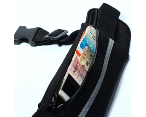 Сумка для бігу на пояс RunningBag Вологостійка Black (361562) Сумка для бігу на пояс RunningBag Вологостійка Black (361562)