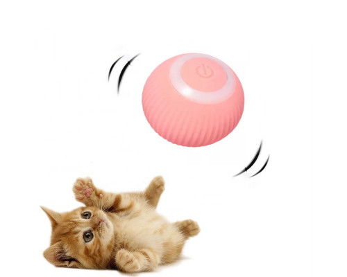 Іграшка для кішки Union USB smart м'яч-кулька PetGravity з хаотичним рухом та світловою панелі Pink Іграшка для кішки Union USB smart м'яч-кулька PetGravity з хаотичним рухом та світловою панелі Pink
