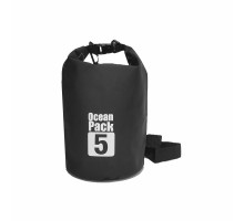 Водонепроникна сумка рюкзак гермомішок з шлейкою на плече Ocean Pack 5 л Black (553582532)