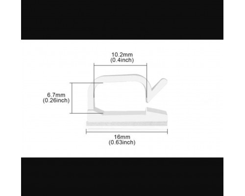 Органайзер фіксатор кабелю Captain тримач для дроту самоклейний 3M XM 20 шт Чорний (hub_3jng3f)