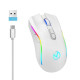 Миша бездротова з підсвіткою HXSJ T69 2,4GHz White