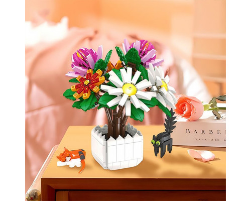 3D-конструктор Jie Star 9036 Chrysanthemum potted plants 900 деталей 13217-84634