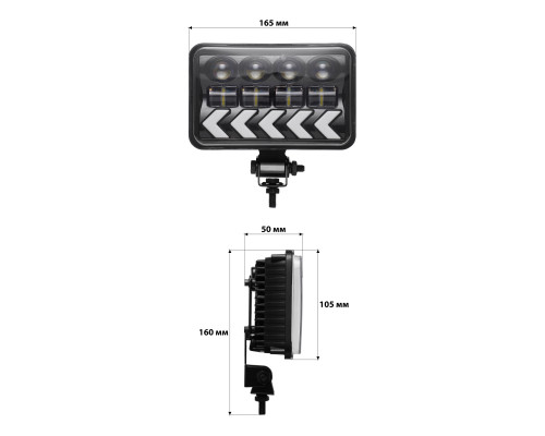 Комплект світлодіодних фар AllLight JR-5-40W ближнє/дальнє з DRL та поворотником (2 шт) Комплект світлодіодних фар AllLight JR-5-40W ближнє/дальнє з DRL та поворотником (2 шт)